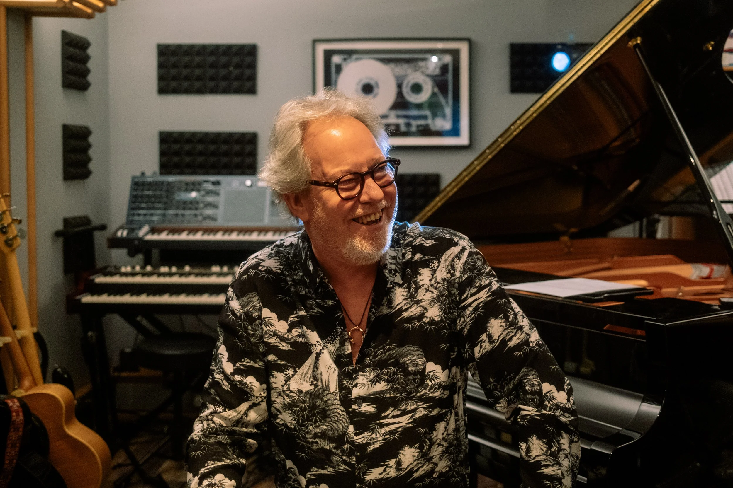Duncan Moss at the piano in his studio